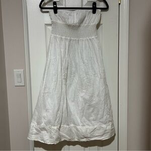 J. Crew strapless White Linen Dress 2